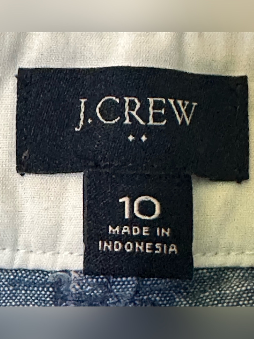 J.Crew 5” Classic Chambray Shorts Echo Blue Wash Size 10 Cotton - Picture 7 of 12